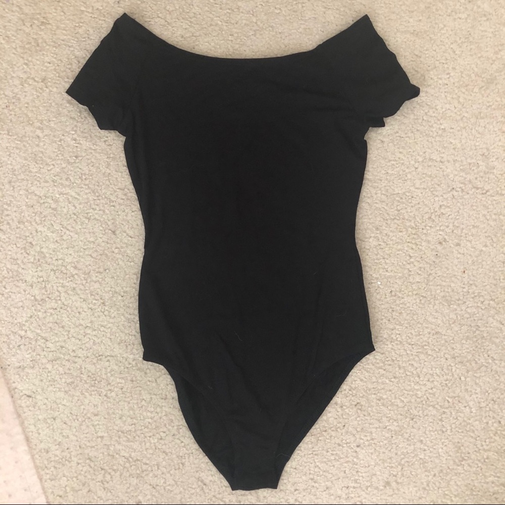 ASOS Black Off the Shoulder Bodysuit NWOT